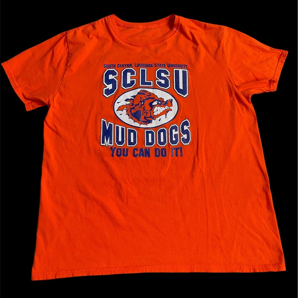 Orange college shirt